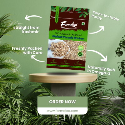 Farmeloo walnut Kernels broken 100% natural Akhrot, Without shell,