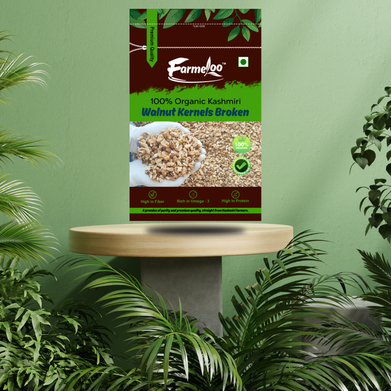 Farmeloo walnut Kernels broken 100% natural Akhrot, Without shell,