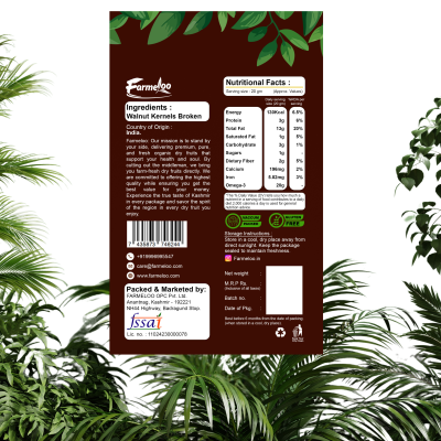 Farmeloo walnut Kernels broken 100% natural Akhrot, Without shell,
