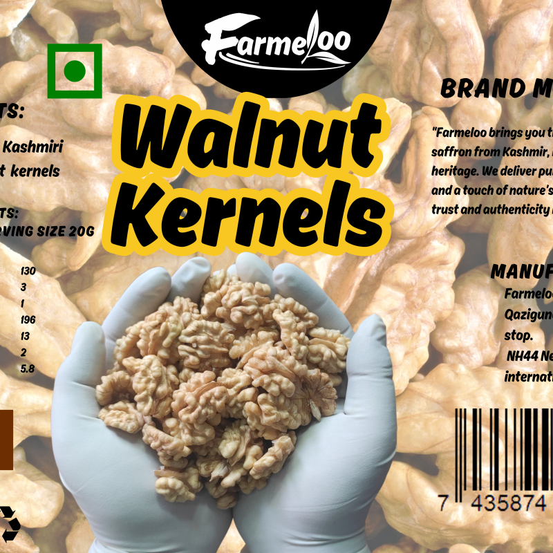 100% Organic kashmiri Deluxe walnut kernels